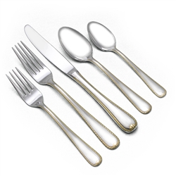 Golden Ribbon Edge by Gorham, Stainless 5-PC Place Setting