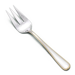 Golden Ribbon Edge by Gorham, Stainless Cold Meat Fork