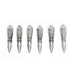 Corn Holder, Chrome, Set of 6