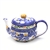 Teapot by Bloom-Rite, Ceramic, Blue & Gold
