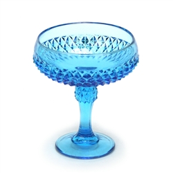 Diamond Point Regal Blue by Indiana, Glass Compote