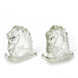 Figurine by Federal Glass Co., Glass, Horse Head, Pair