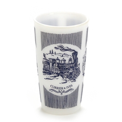 Currier & Ives Blue by Royal, Glass Tumbler