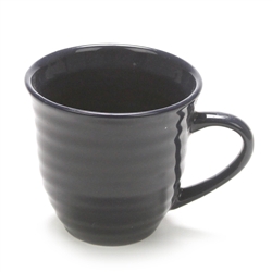 Mug by Home Trends, Stoneware, Navy, Ringed