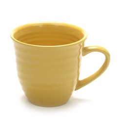 Mug by Home Trends, Stoneware, Yellow, Ringed