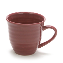 Mug by Home Trends, Stoneware, Maroon, Ringed