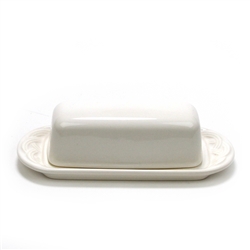 Acadia White by Pfaltzgraff, Stoneware Butter Dish
