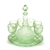 Sandwich Light Green by Tiara, Glass Decanter Set, Tray