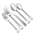 5-PC Place Setting by Cook n Co., Stainless, Threaded Edge