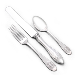 Princess by Aurora, Silverplate Youth Fork, Knife & Spoon