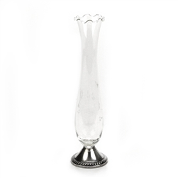 Vase by Duchin Creation, Sterling/Glass, Gadroon Edge