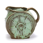 Wagon Wheel, Prairie Green by Frankoma Pottery Water Pitcher, Chipped Lip