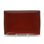 Red Solstice Square by Home, Stoneware Serving Tray, Rectangular