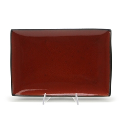 Red Solstice Square by Home, Stoneware Serving Tray, Rectangular