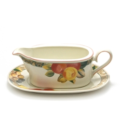 Orchard Odyssey by Mikasa, Stoneware Gravy Boat & Tray