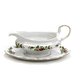 Moss Rose by Johann Haviland, China Gravy Boat & Tray