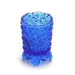 Daisy & Button Blue by Smith Glass Co., Glass Toothpick Holder