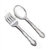 Flirtation by 1881 Rogers, Silverplate Baby Spoon & Fork