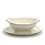 Heather by Noritake, China Gravy Boat, Attached Tray