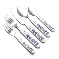 5-PC Place Setting, Stainless/Plastic, Blue Willow Design