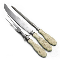 Carving Fork, Knife & Sharpener, Roast by Diamond Edge, Celluloid, Elk