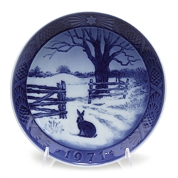 Christmas Plate by Royal Copenhagen, Porcelain Decorators Plate, Hare in Winter