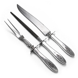 Bird of Paradise by Community, Silverplate Carving Fork, Knife & Sharpener, Roast