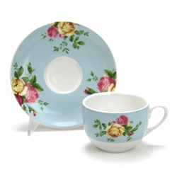 Country Rose, Aqua by Royal Albert, China Cup & Saucer