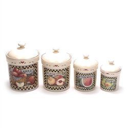 Harvest Fair by Certified Int. Corp., Stoneware Canister Set