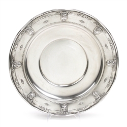 Rose Point by Wallace, Sterling Round Tray, Ruffled Edge