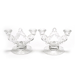 Rose Point by Cambridge, Glass Candelabrum, 2 Branch