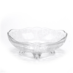 Rose Point by Cambridge, Glass Bowl, Oval, Four Toed