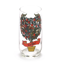 Twelve Days of Christmas by Indiana, Glass Tumbler, Five Gold Rings