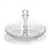 Rose Point by Cambridge, Glass Relish Dish, Three Part, Handle