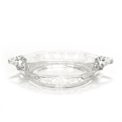 Rose Point by Cambridge, Glass Relish Dish, Two Part, Handled