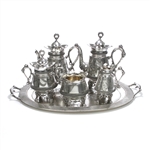 6-PC Tea & Coffee Service w/ Tray by Derby Silver Co., Silverplate, Victorian