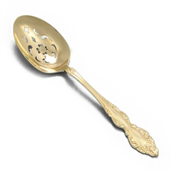 Golden Baroque Rose by Oneida, Gold Electroplate Tablespoon, Pierced (Serving Spoon)