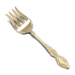 Golden Baroque Rose by Oneida, Gold Electroplate Cold Meat Fork