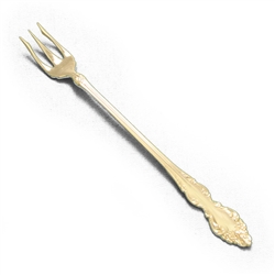 Golden Baroque Rose by Oneida, Gold Electroplate Cocktail Fork