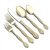 5-PC Setting w/ Soup Spoon, Gold Electroplate, Flower & Bead