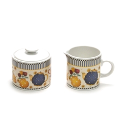 Tea Pots by Sakura, Stoneware Cream Pitcher & Sugar Bowl