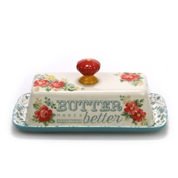 Vintage Floral by Pioneer Woman, Stoneware Butter Dish