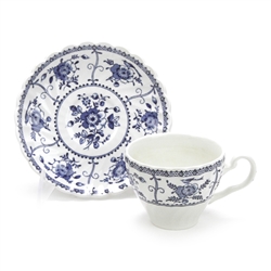 Indies, Blue by Johnson Brothers, Ironstone Cup & Saucer