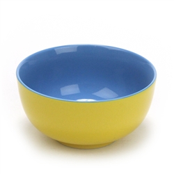Gourmet Basics by Mikasa, Porcelain Soup/Cereal Bowl, Blue/Yellow