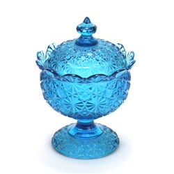 Daisy & Button Blue by Smith Glass Co., Glass Candy Dish