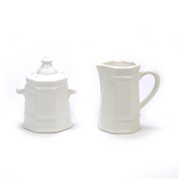 Heritage, White by Pfaltzgraff, Stoneware Cream Pitcher & Sugar Bowl