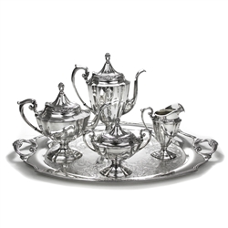 Eternally Yours by 1847 Rogers, Silverplate 5-PC Tea & Coffee Service w/ Tray