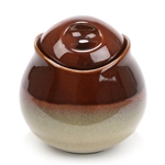 Nova Brown by Sango, Stoneware Sugar Bowl w/ Lid