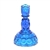 Moon & Stars Blue by Smith Glass Co., Glass Candlestick