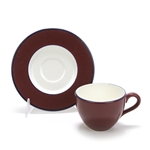 Spa Maroon by Pagnossin, Ironstone Cup & Saucer